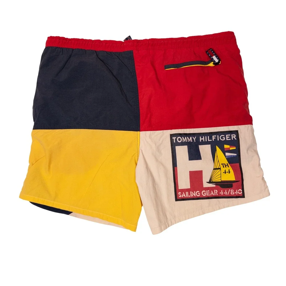 Tommy Hilfiger Swim Trunks Mens Medium Multicolor Sailing Gear Shorts